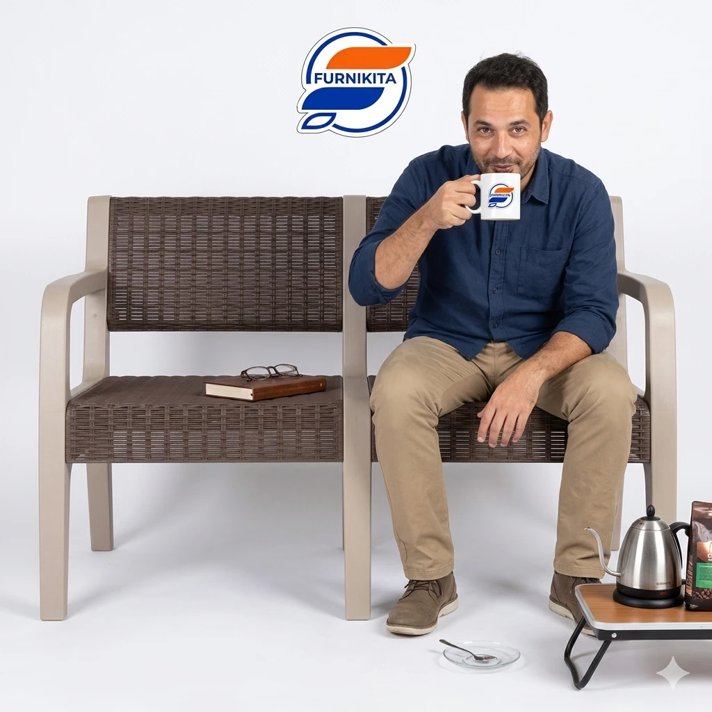 Kursi Sofa Plastik Rotan Modern - OSC R 2