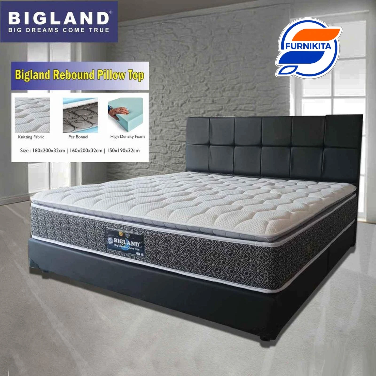 Kasur - Bigland Rebound Pillow Top 150