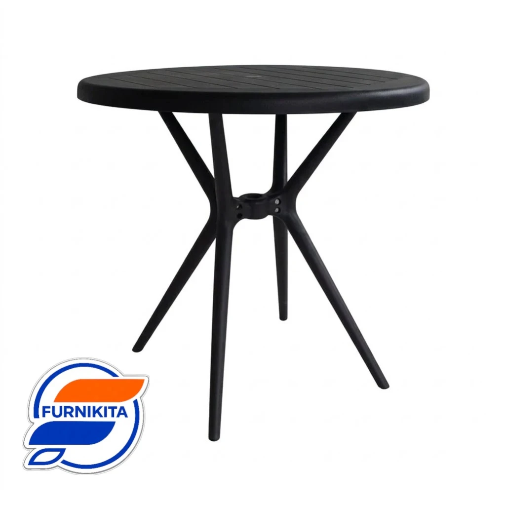 Meja Makan - ODT + Kaki Plastik Round